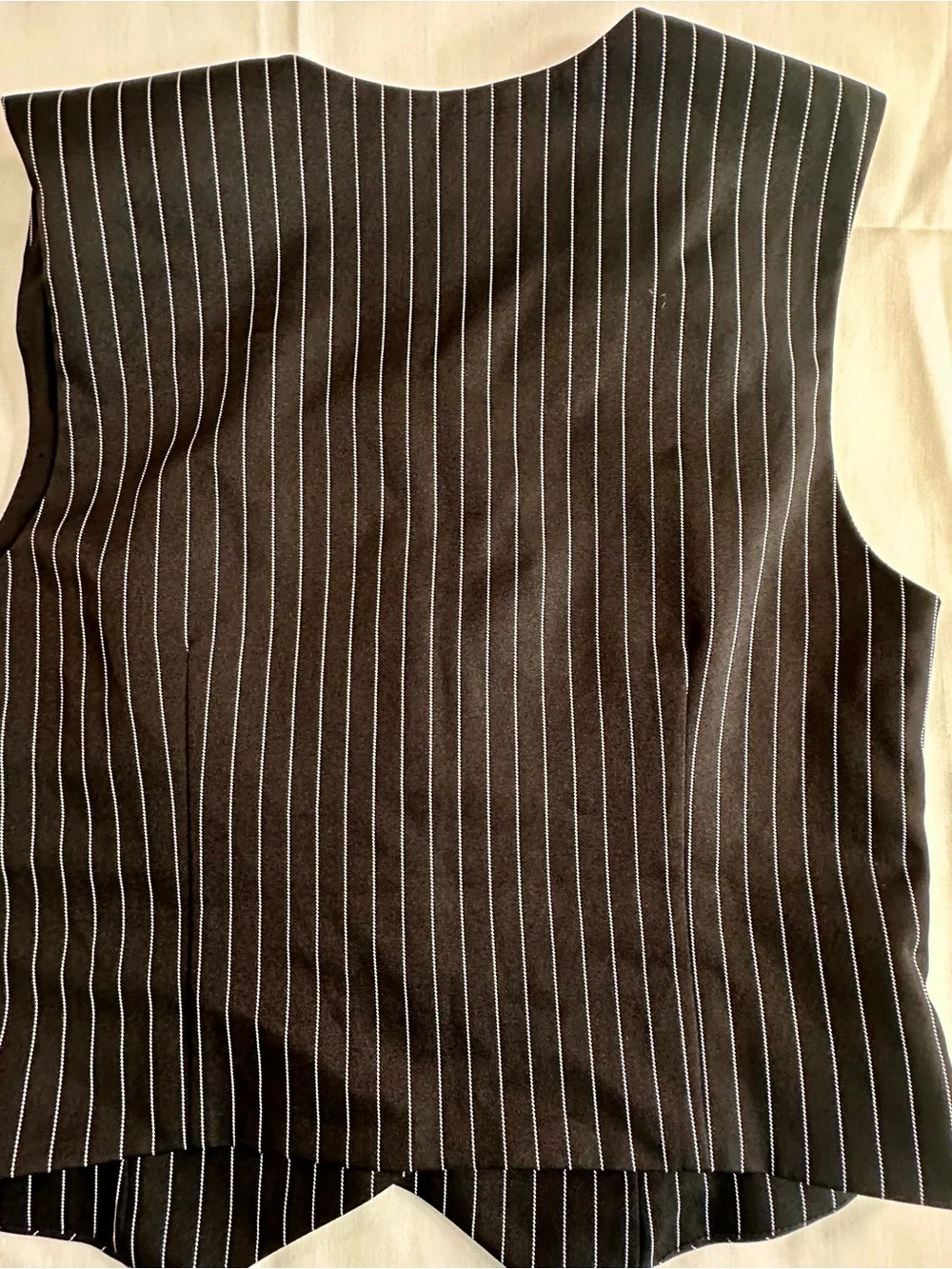 Black Pinstripe Women Vest business Boho size xs